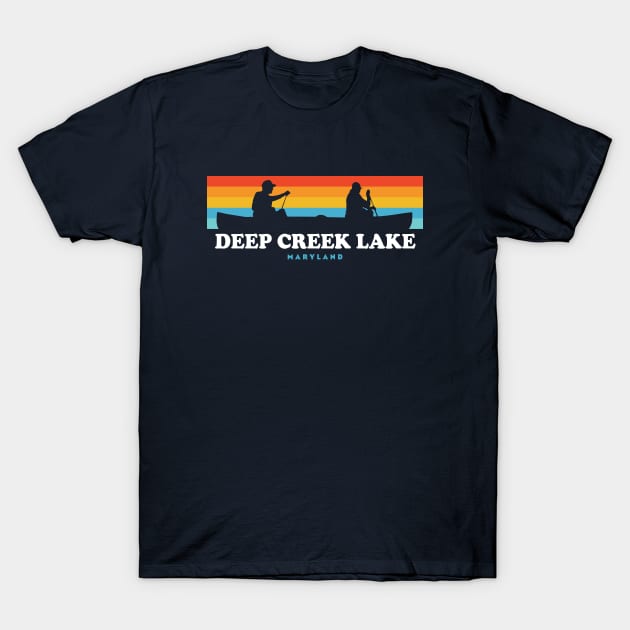 Deep Creek Lake Maryland Canoe T-Shirt by esskay1000